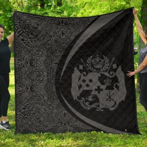 Tonga Coat Of Arms Polynesian Premium Quilt  Circle Style  09 J2  Quilt